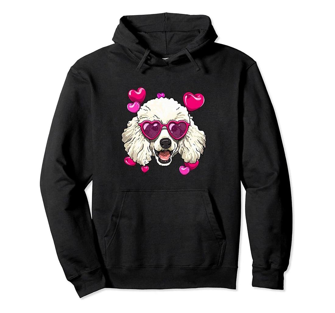 Personalized Poodle Valentines Day Heart Dog Lover Gift - 3D Printed Pullover Hoodie