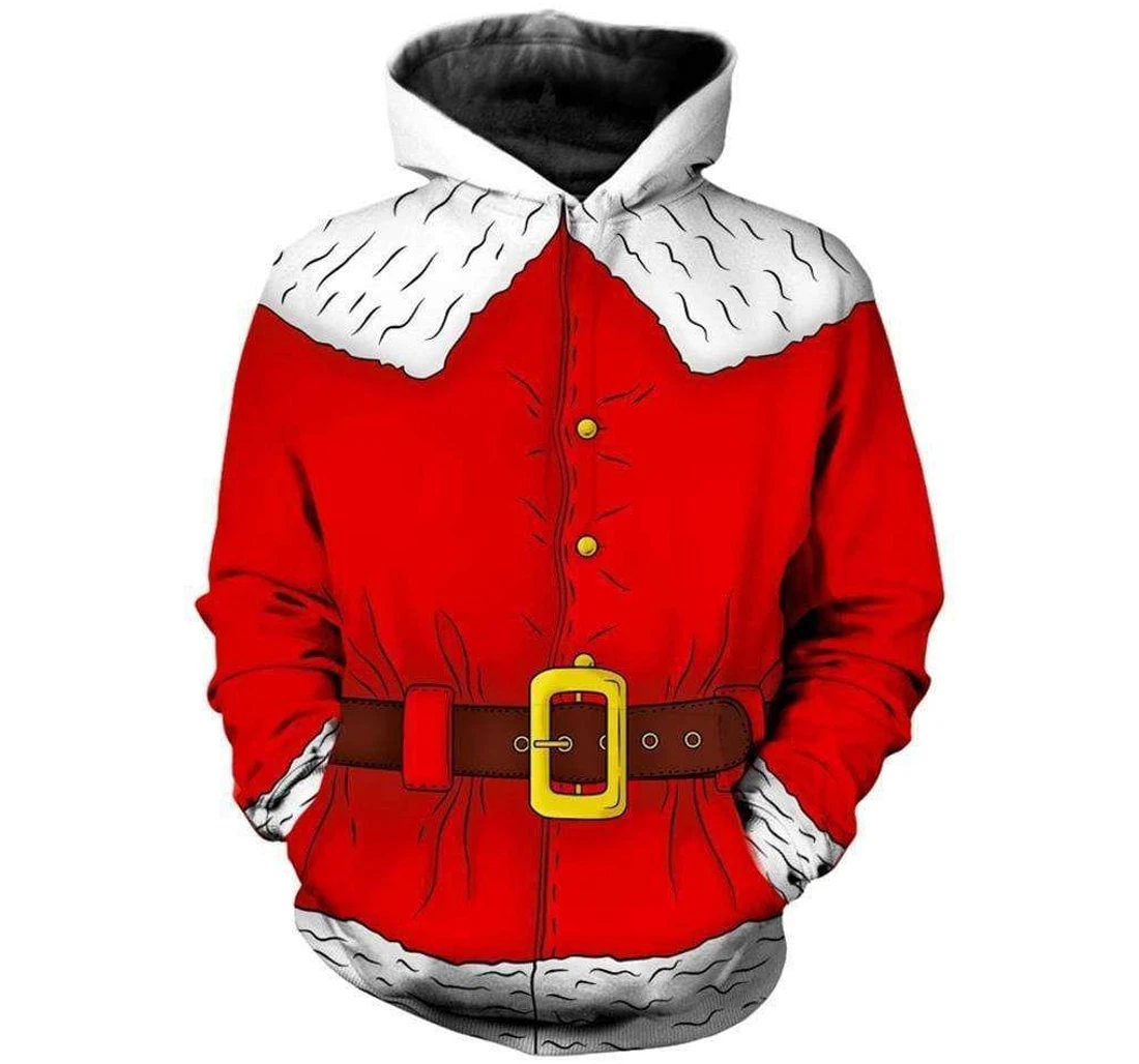 Santa Christmas - 3D Printed Pullover Hoodie