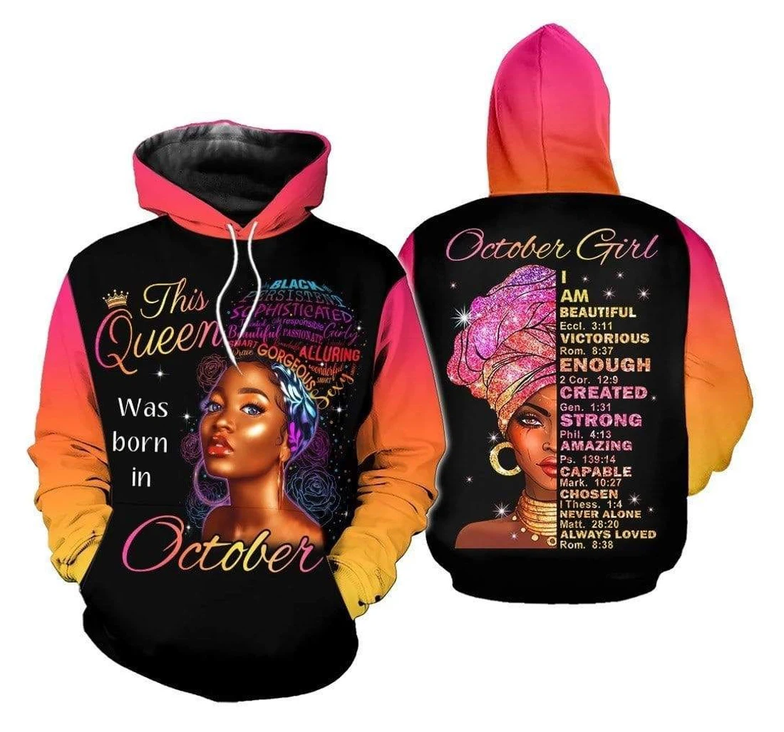 Personalized Queen Birthday Girl Aop Custom Month - 3D Printed Pullover Hoodie