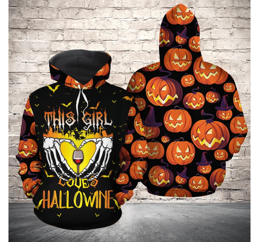 This Girl Loves Halloween - 3D Printed Pullover Hoodie