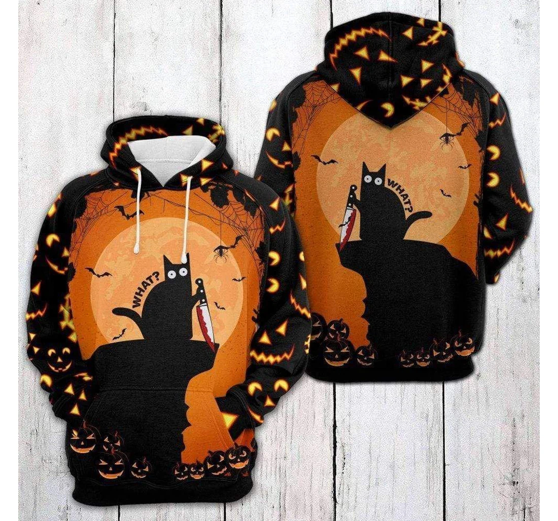 Halloween Cat Murder - 3D Printed Pullover Hoodie