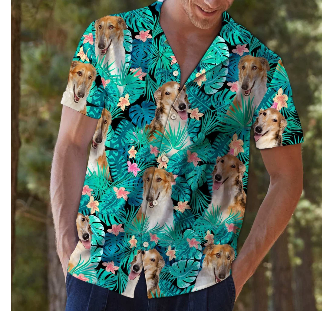 Personalized Felobo Borzoi T Hawaiian Shirt, Button Up Aloha Shirt For Men, Women
