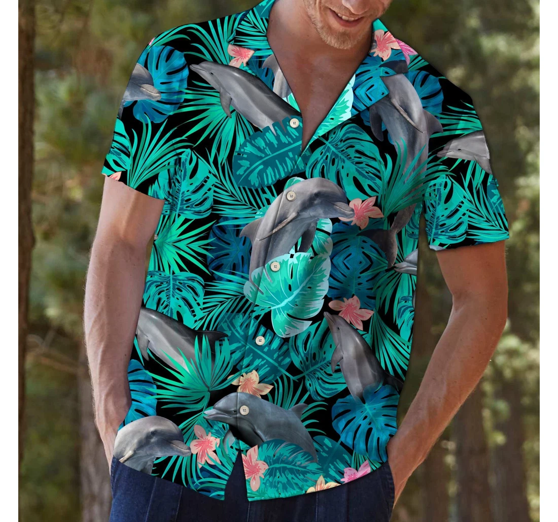 Personalized Felobo Dolphin T Hawaiian Shirt, Button Up Aloha Shirt For Men, Women