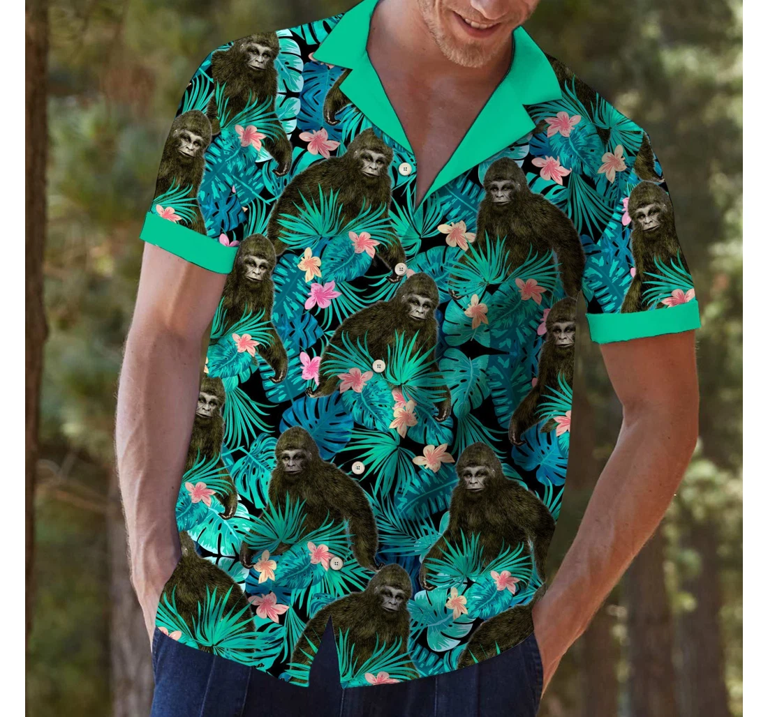 Personalized Felobo Bigfoot Don‰û÷t Stop Believing T Hawaiian Shirt, Button Up Aloha Shirt For Men, Women