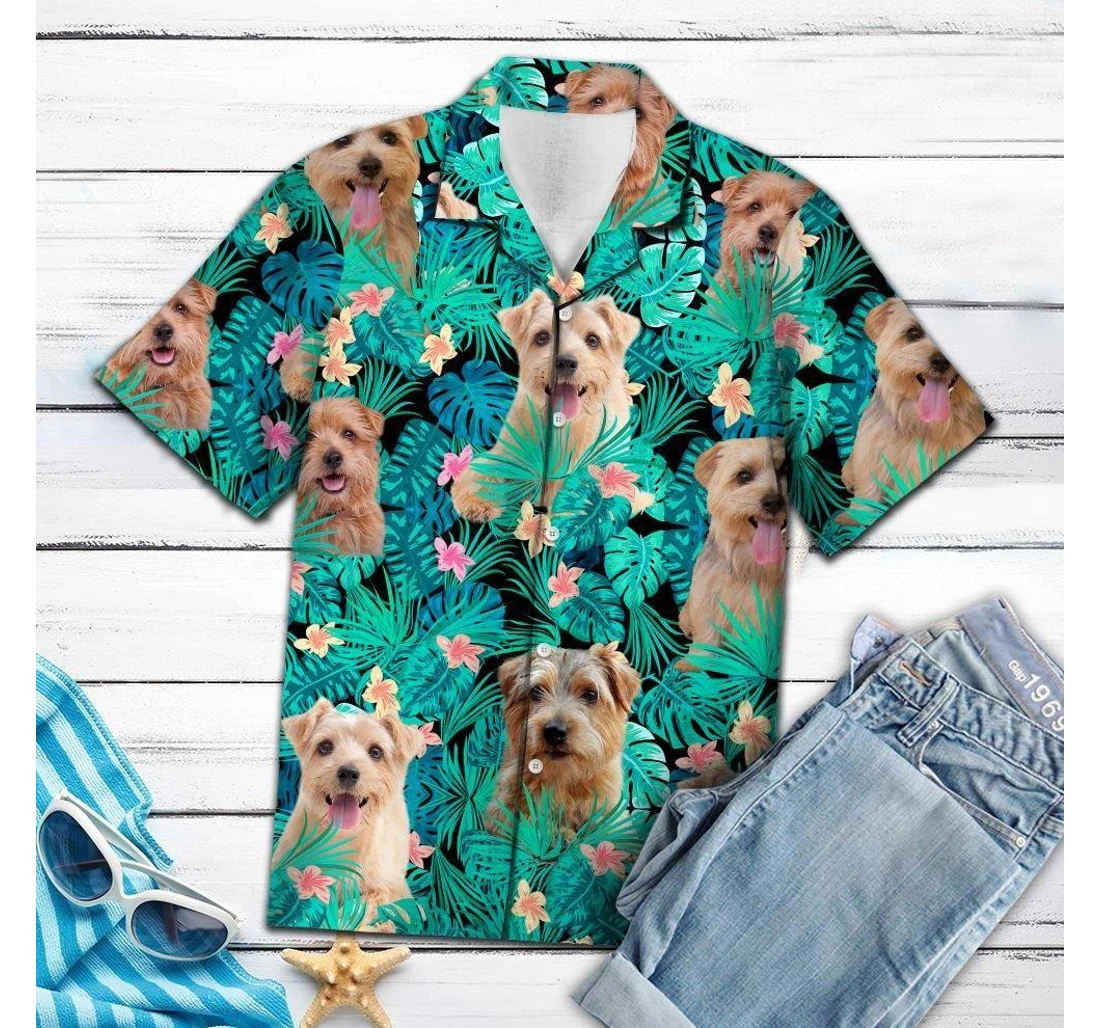 Personalized Norfolk Terrier T Hawaiian Shirt, Button Up Aloha Shirt For Men, Women