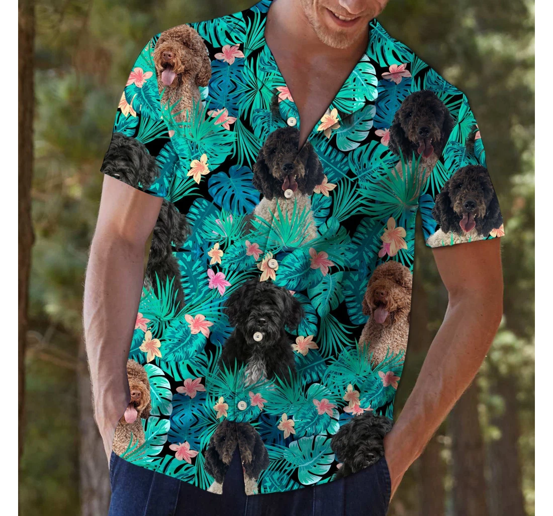 Personalized Felobo Portuguese Water Dog T Hawaiian Shirt, Button Up Aloha Shirt For Men, Women