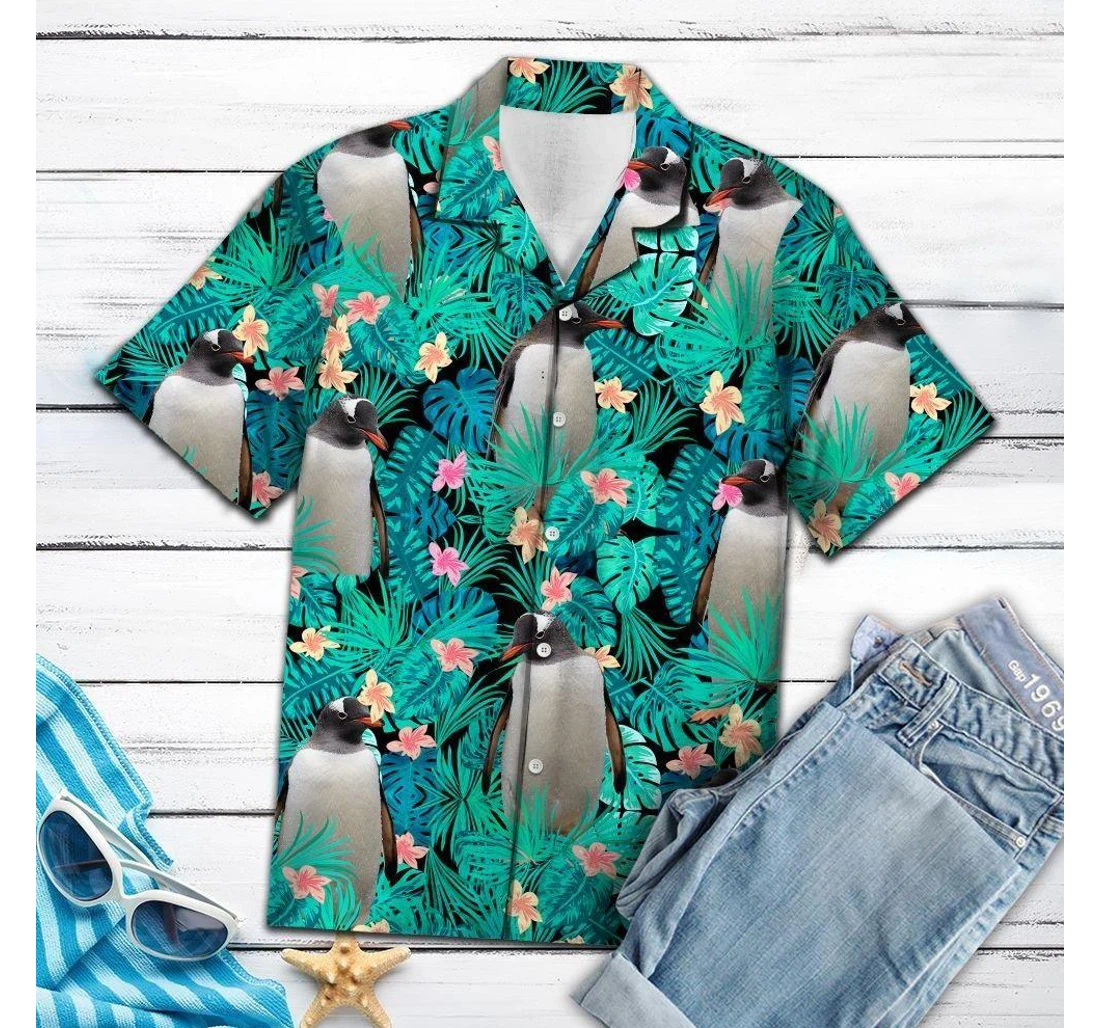 Personalized Felobo Penguin T Hawaiian Shirt, Button Up Aloha Shirt For Men, Women