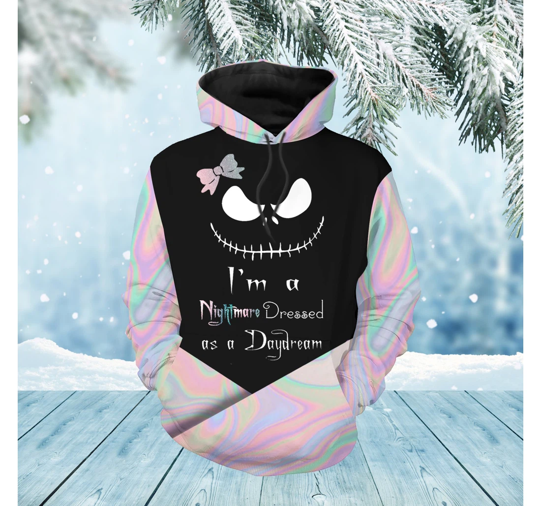 Unicorn Nightmare Before Christmas Sk-3dh-j2 - 3D Printed Pullover Hoodie