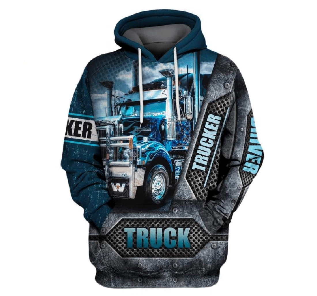 Trucker Metal - 3D Printed Pullover Hoodie