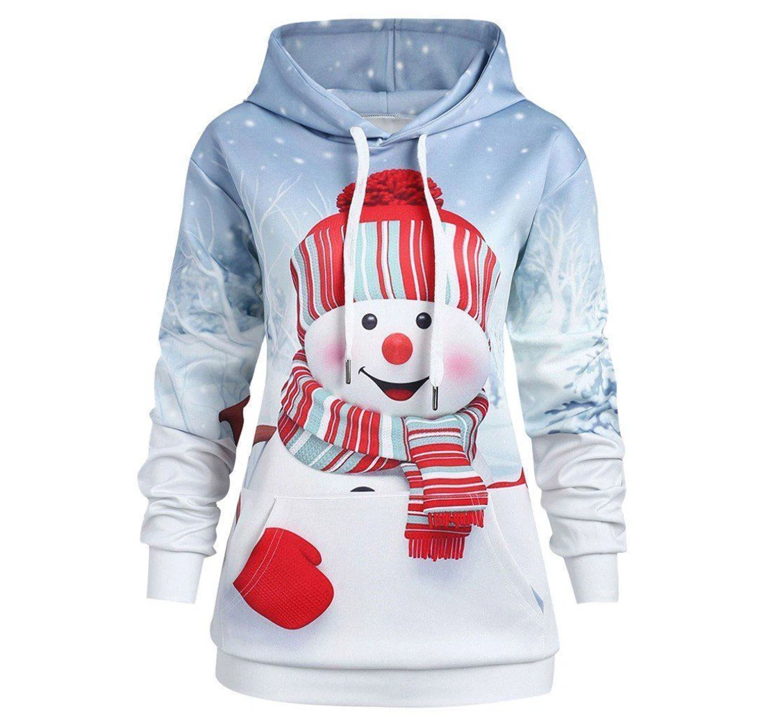 Snowman Christmas - 3D Printed Pullover Hoodie