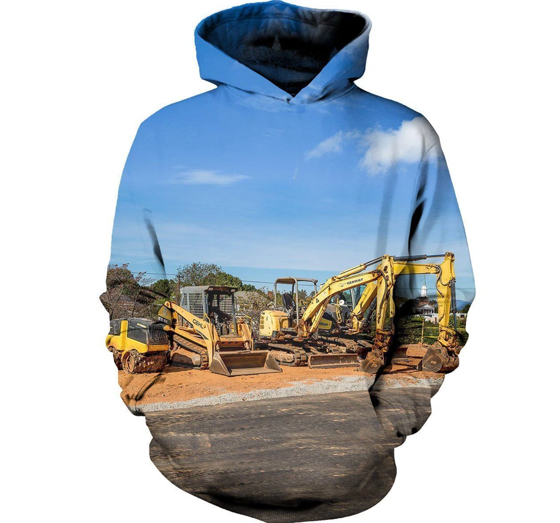 Super Cool Heavy Equipment Operator Family - 3D Printed Pullover Hoodie