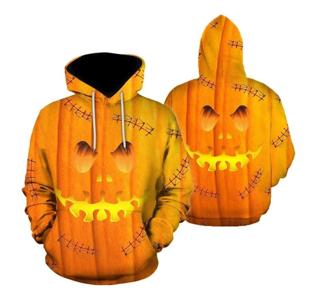 Pumpkin Halloween - 3D Printed Pullover Hoodie