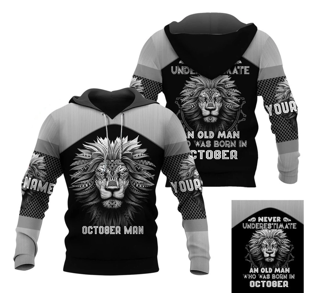 Personalized Lion King Birthday Aop Custom Name Month - 3D Printed Pullover Hoodie