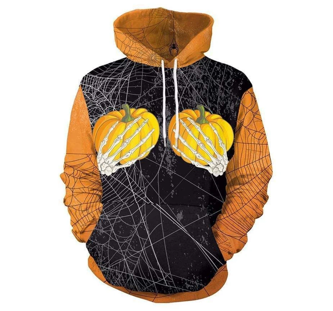 Halloween Skeleton Boo Bees Pumkin Healthy Fabric Polyester - 3D Printed Pullover Hoodie