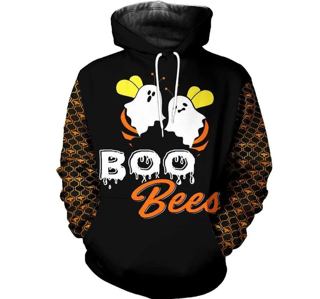 Halloween Boo Bees Healthy Fabric Polyester - 3D Printed Pullover Hoodie