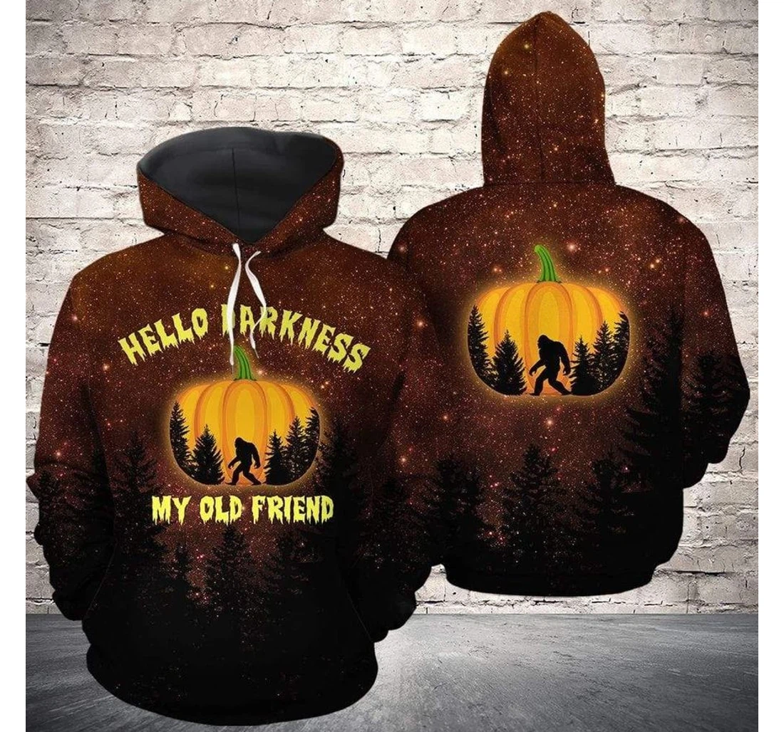 Halloween Bigfoot Galaxy Forest Pumkin Healthy Fabric Polyester - 3D Printed Pullover Hoodie