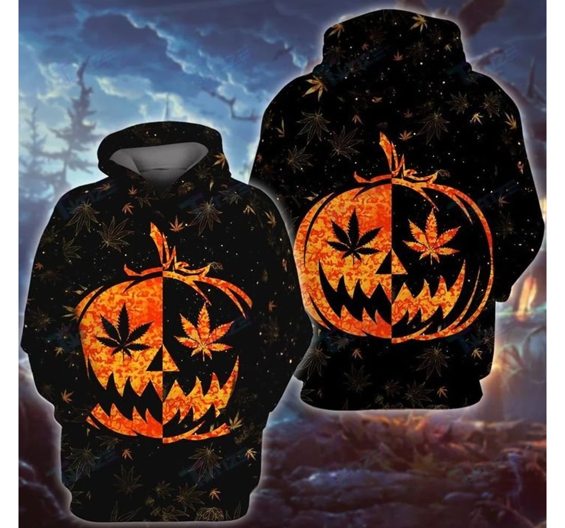 Autumn Pumpkin Halloween Healthy Fabric Polyester - 3D Printed Pullover Hoodie