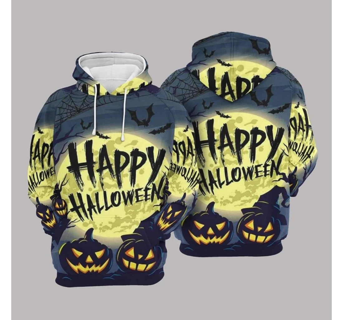 Pumpkin Happy Halloween Halloween Colorful Healthy Fabric Polyester - 3D Printed Pullover Hoodie