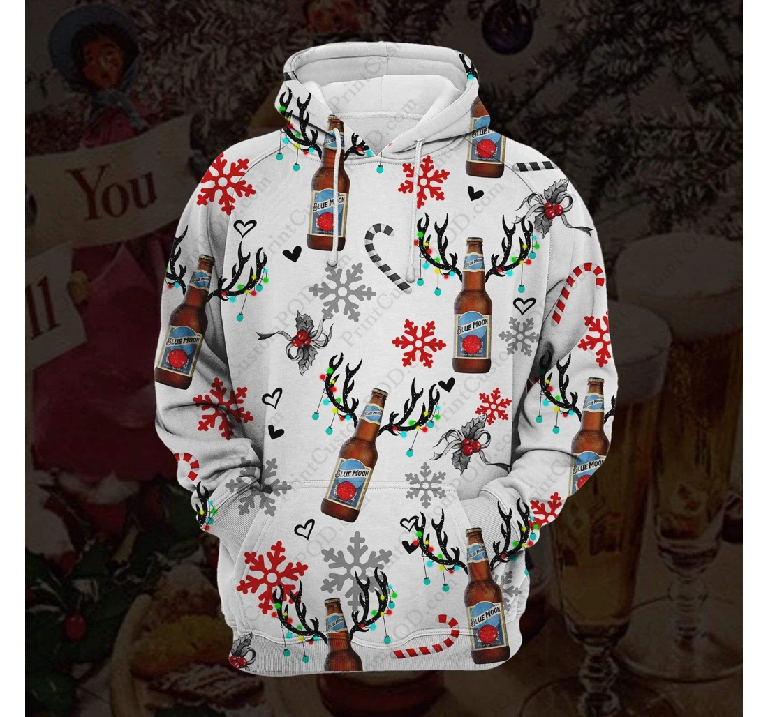 Beer Lover Christmas - 3D Printed Pullover Hoodie