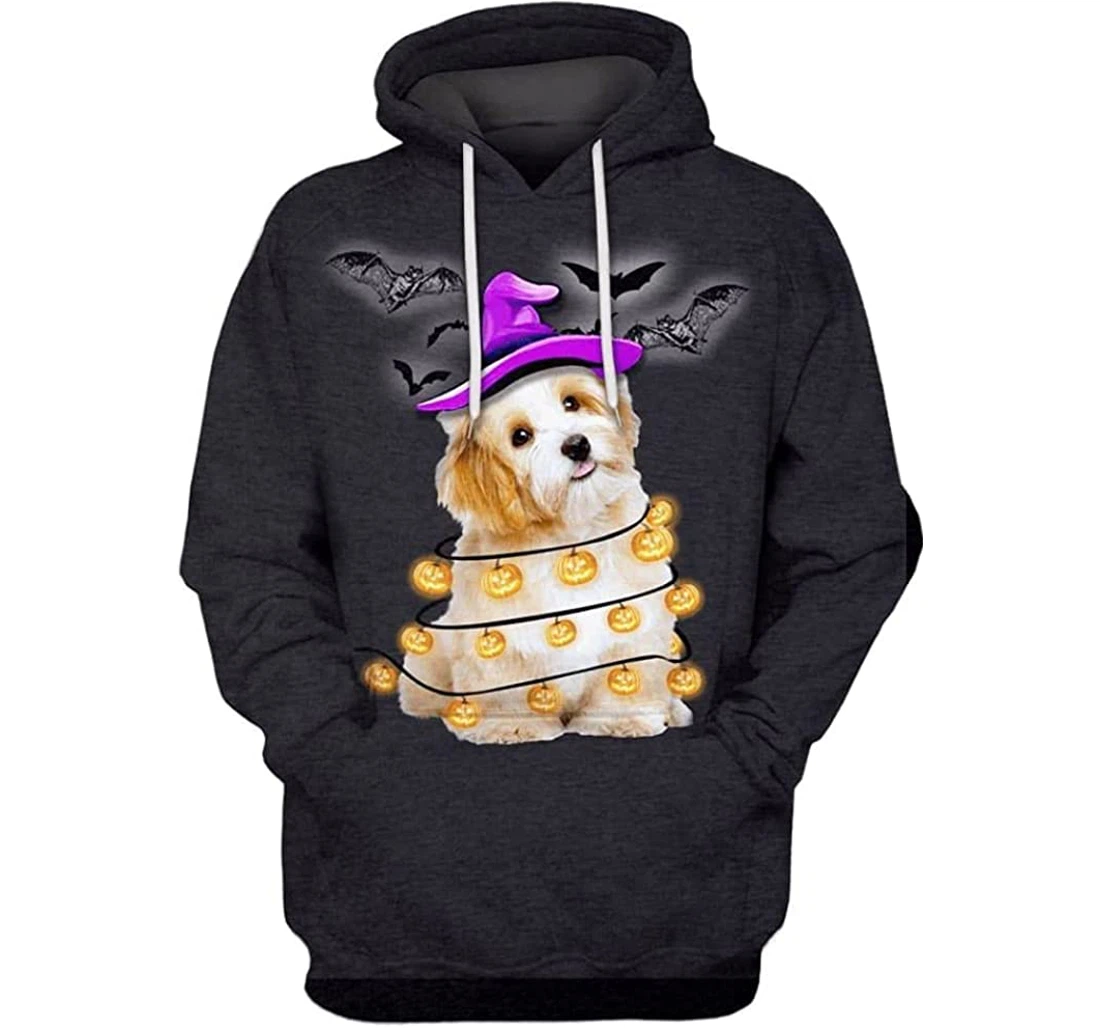 Poodle Dog Halloween Witch 3d Gifts Friends Or Yourself - 3D Printed Pullover Hoodie