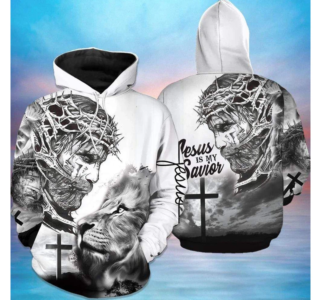 Personalized Jesus Is My Savior Tattoo - 3D Printed Pullover Hoodie