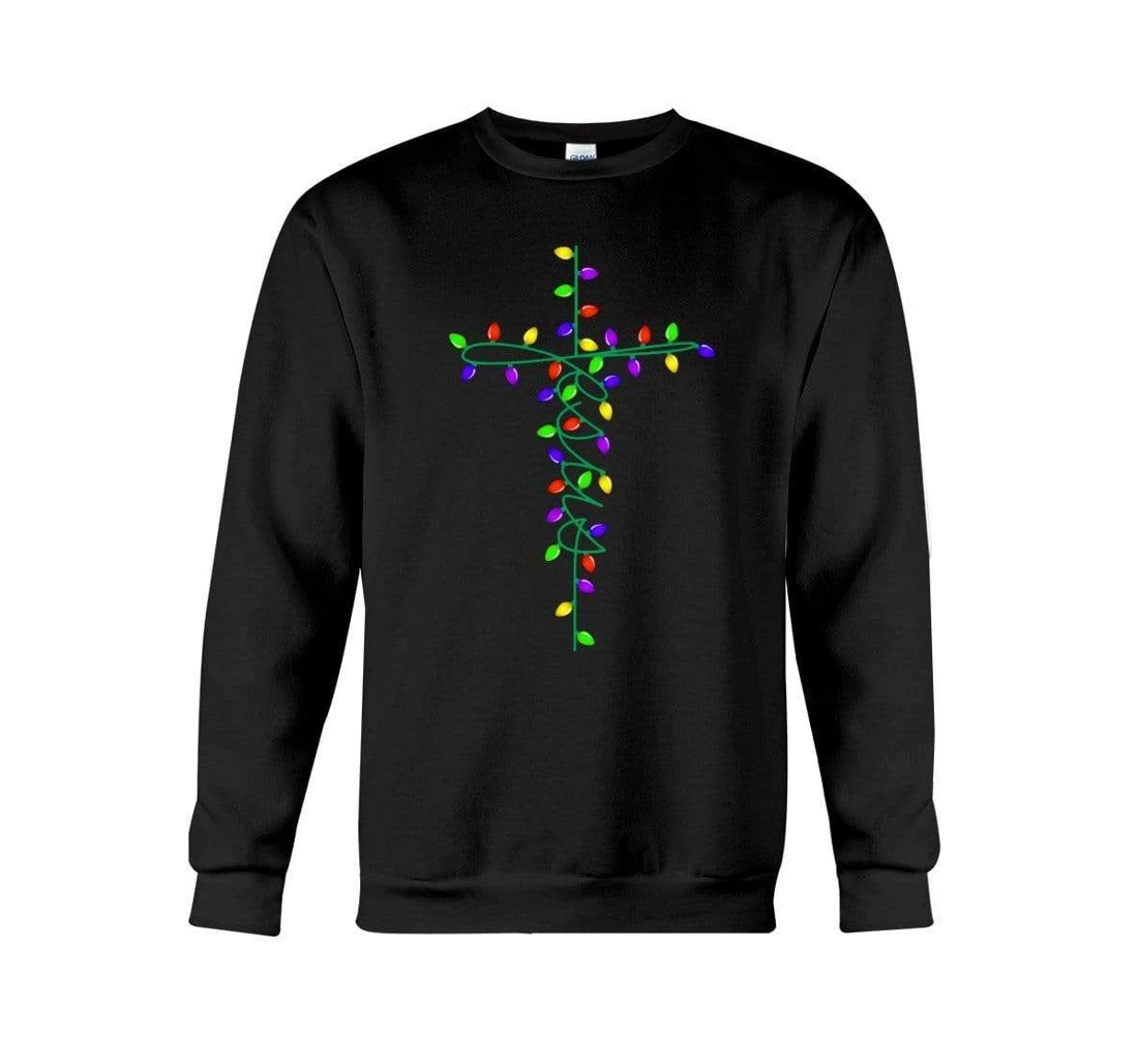 Jesus Cross Christmas Lights - 3D Printed Pullover Hoodie