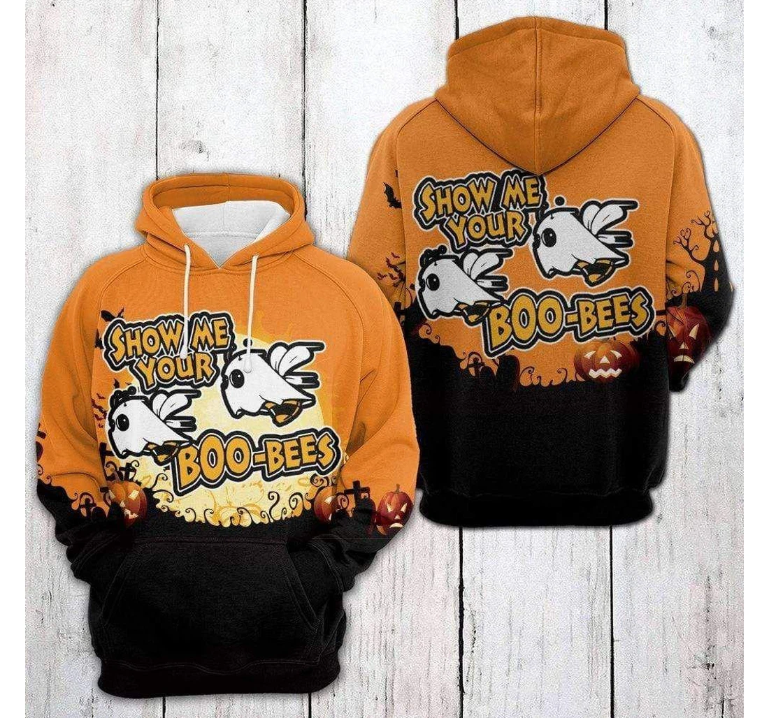 Halloween Show Me Your Boo Bees - 3D Printed Pullover Hoodie