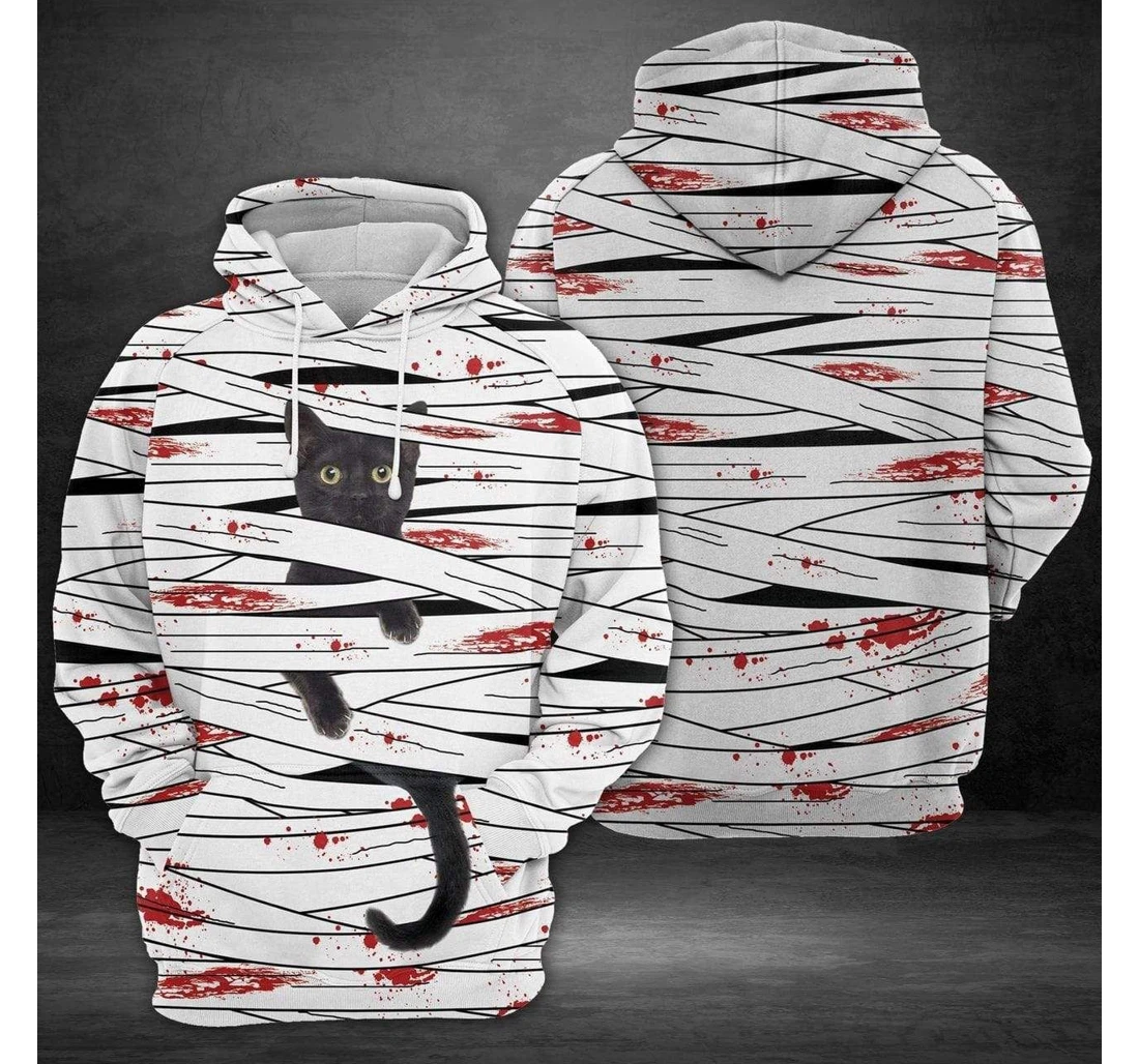 Halloween The Mummy Cat - 3D Printed Pullover Hoodie