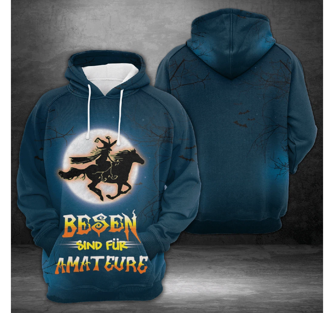 Halloween Besen Sind Amature - 3D Printed Pullover Hoodie