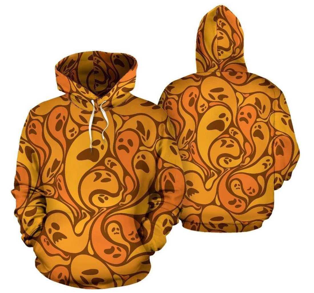 Halloween Scary Ghost - 3D Printed Pullover Hoodie