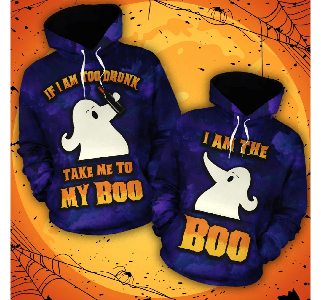 Halloween If I'm Too Drunk Couple - 3D Printed Pullover Hoodie