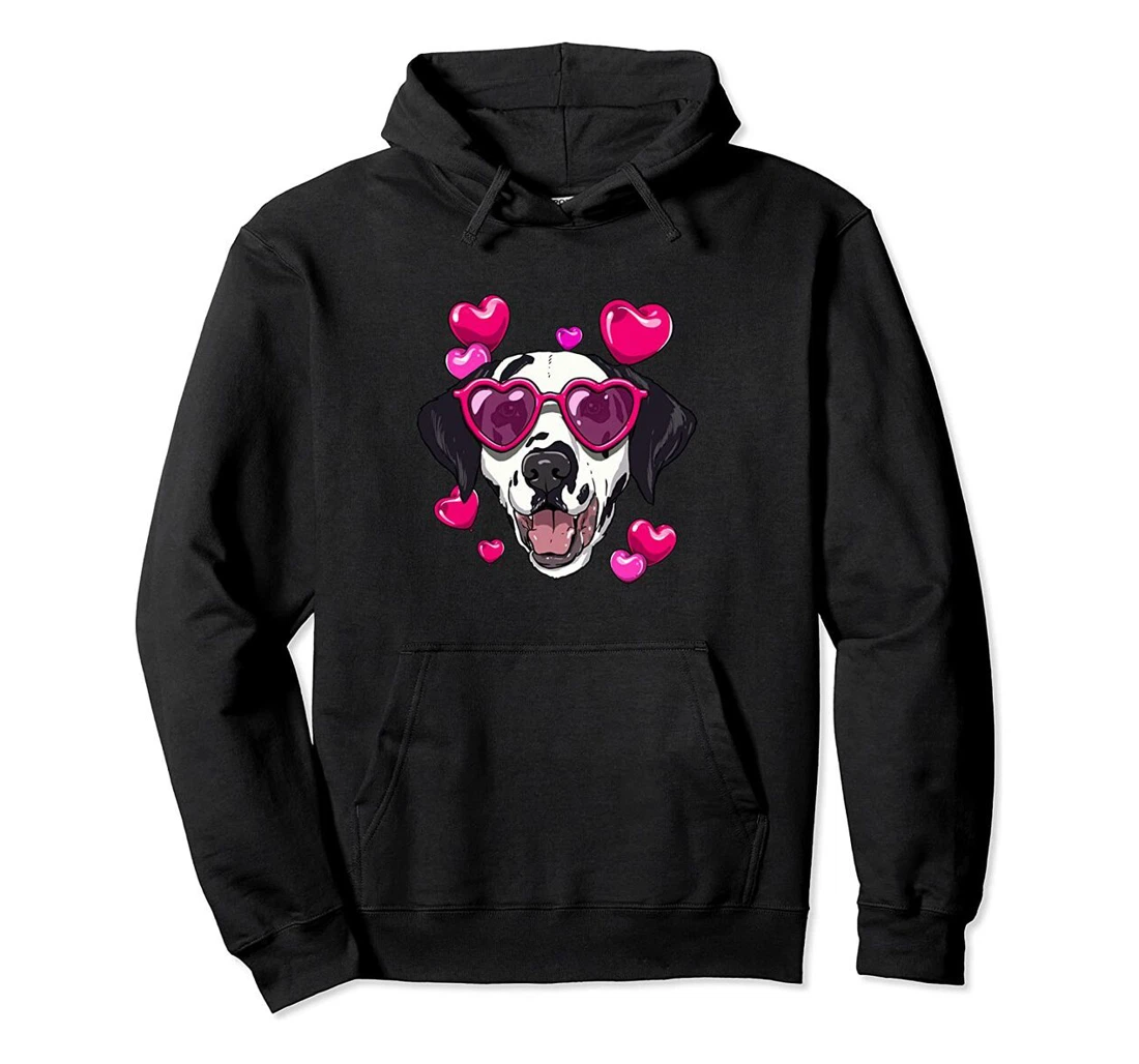 Personalized Dalmatian Valentines Day Heart Dog Lover Gift - 3D Printed Pullover Hoodie