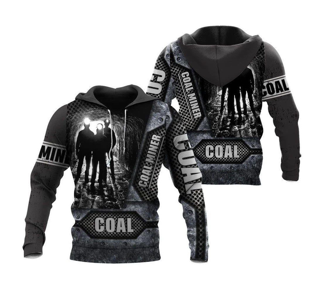 Coal Miner Metal - 3D Printed Pullover Hoodie