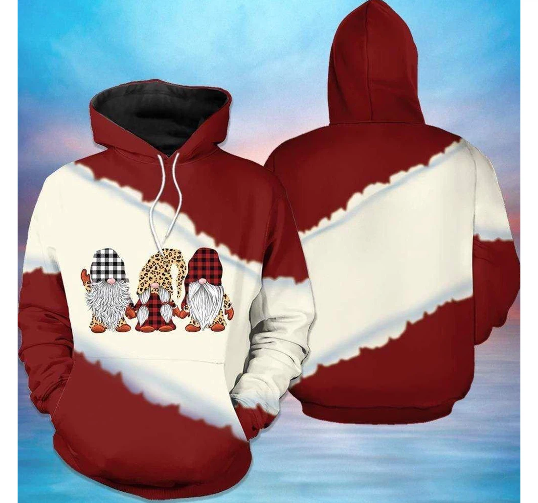 Christmas Gnomes Sweater - 3D Printed Pullover Hoodie