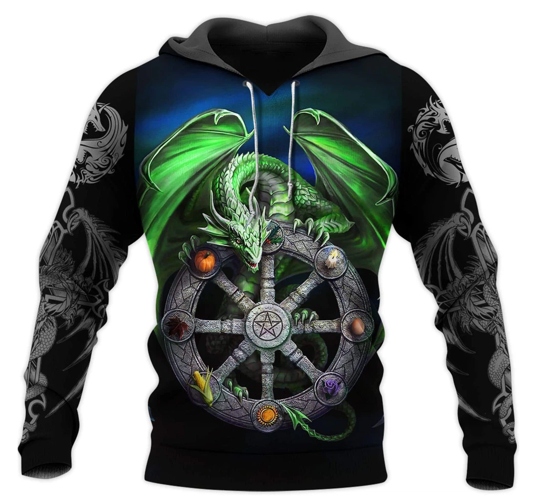 Personalized Christmas Hoodied Dragon - 3D Printed Pullover Hoodie