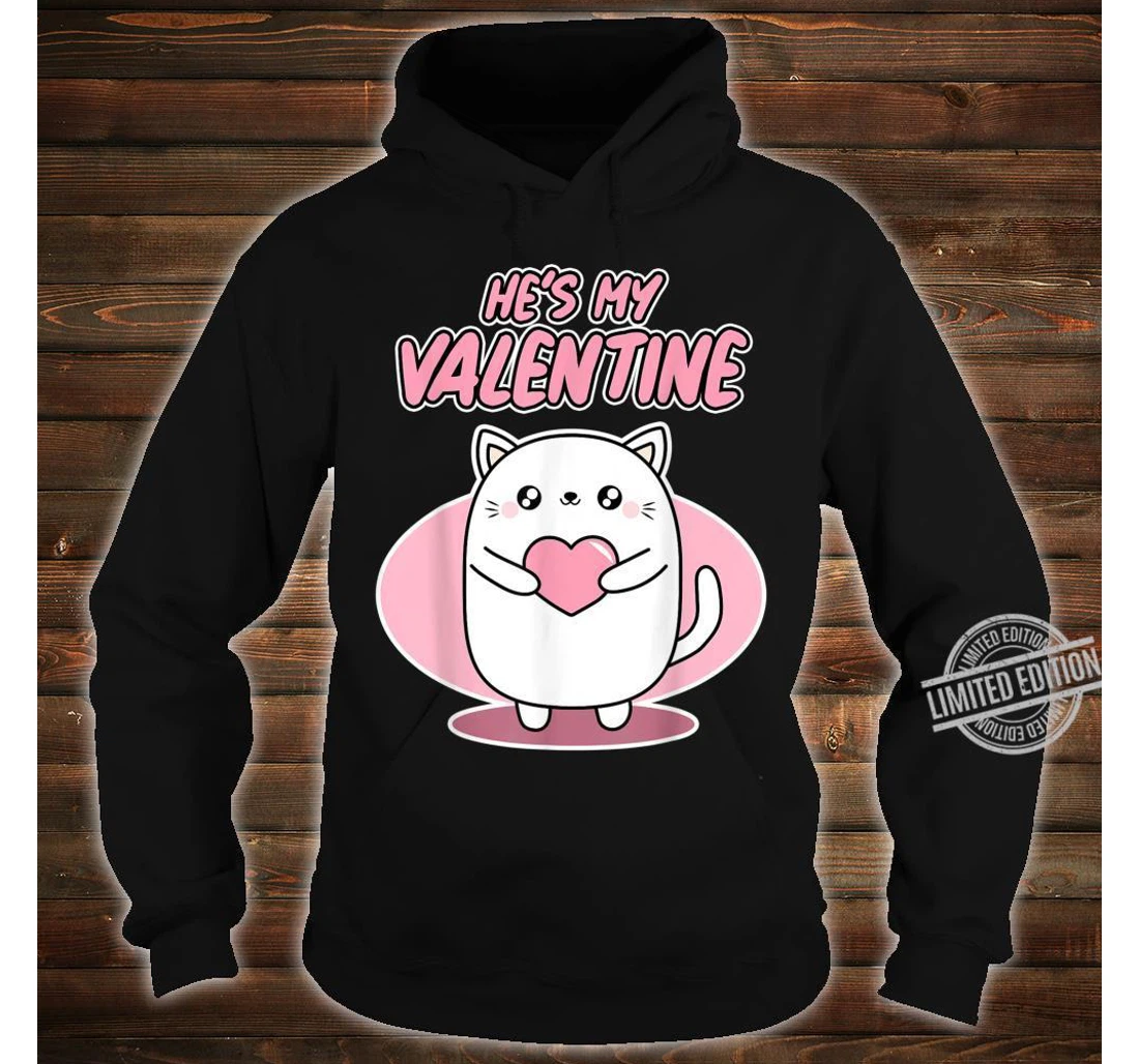 Best Cat Valentine Couple Classic Oversized Gift Cat Lovers - 3D Printed Pullover Hoodie