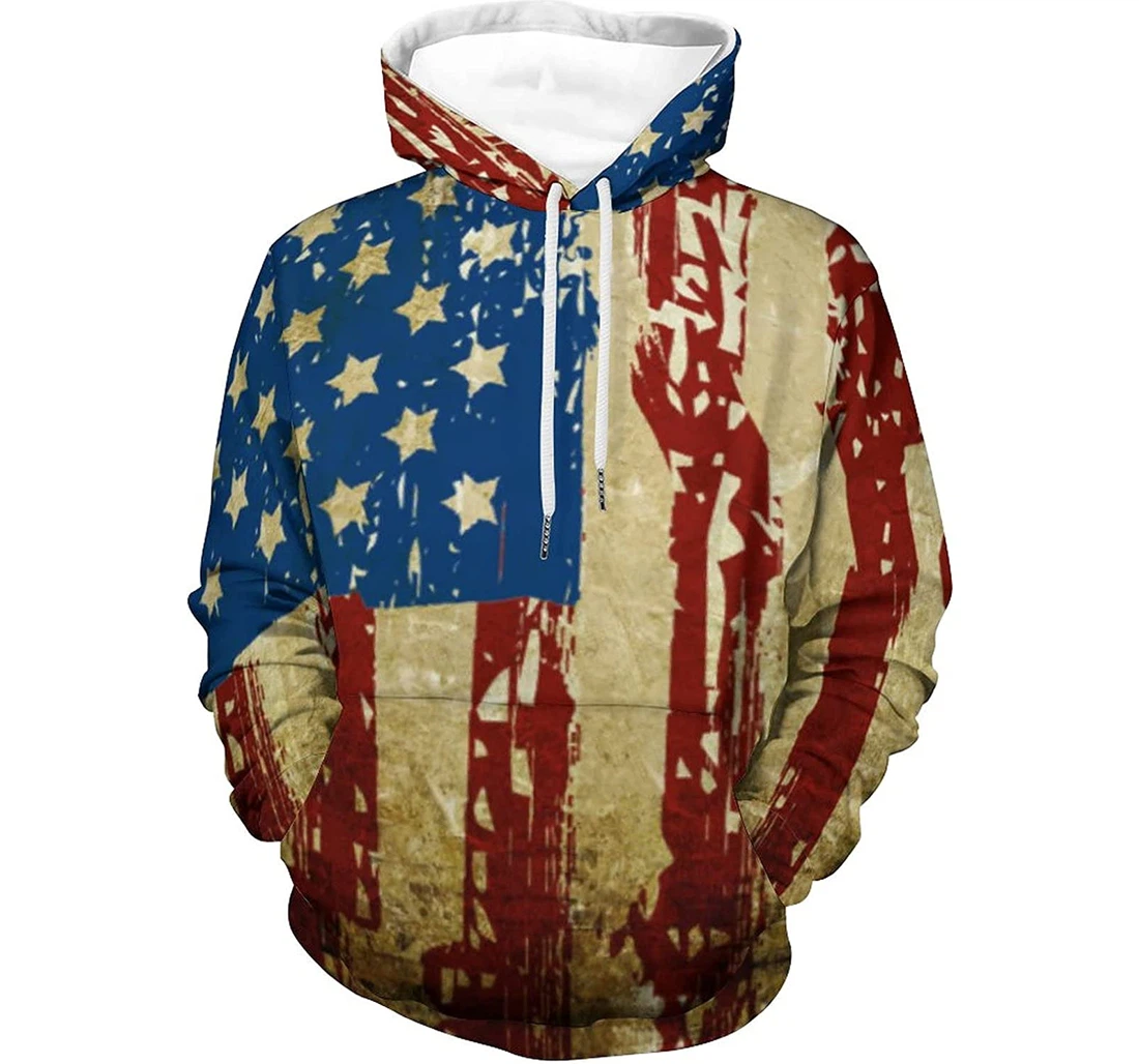 Ameriacan Flag - 3D Printed Pullover Hoodie