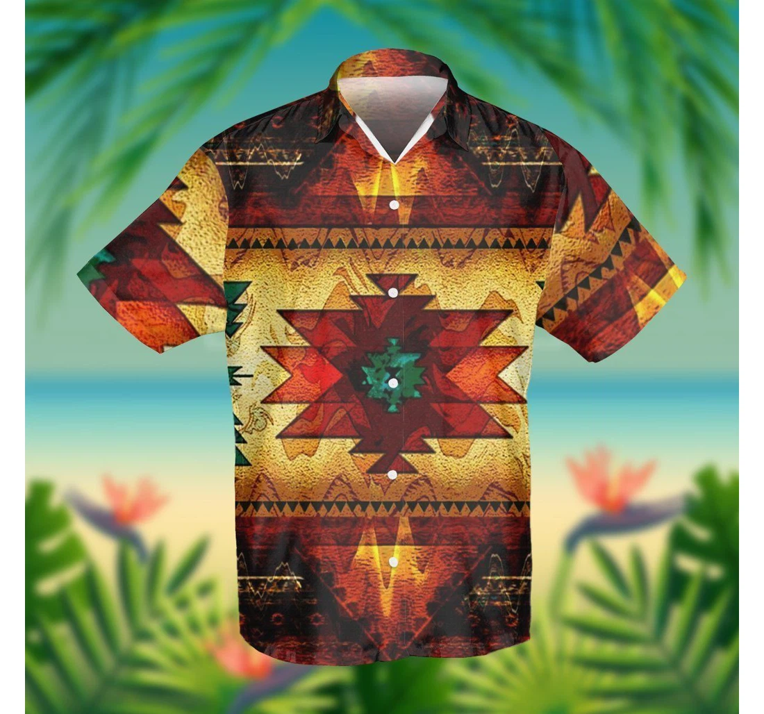 Personalized United Tribes Brown Hawaiian Shirt, Button Up Aloha Shirt For Men, Women