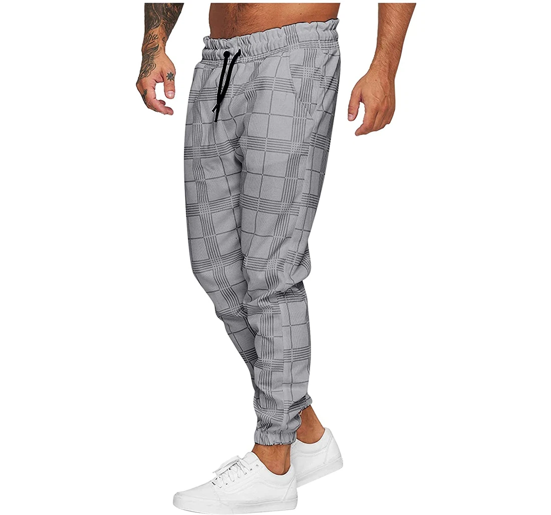 Casual Loose Striped Slim Fit Stretch Workout Sweatpants, Joggers Pants With Drawstring For Men, Women