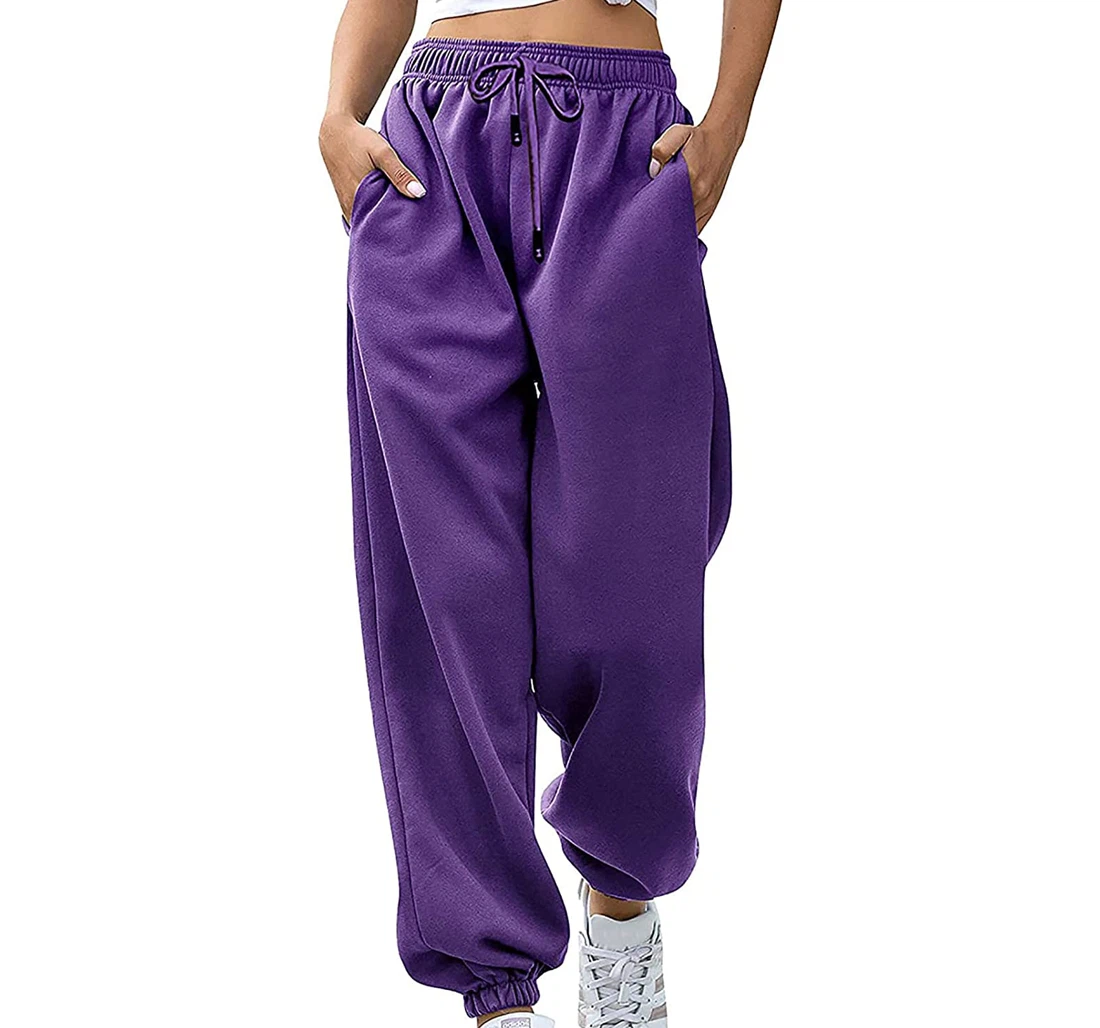 Cinch Elastic Waist Athletic Pajamas Lounge Sweatpants, Joggers Pants With Drawstring For Men, Women