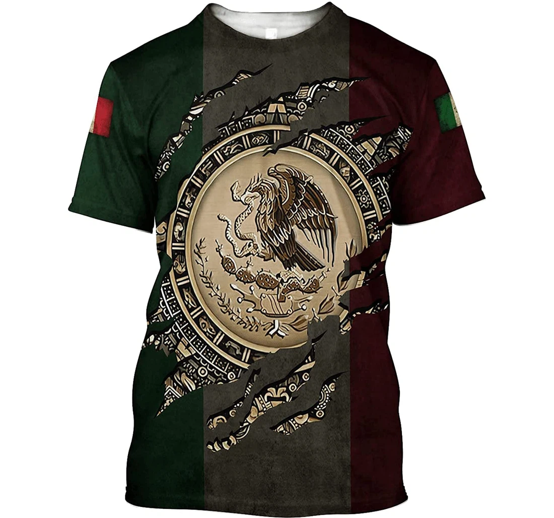 Eagle Mexico Aztec All Over Sportwear Up Hd - 3D Printed T-shirt