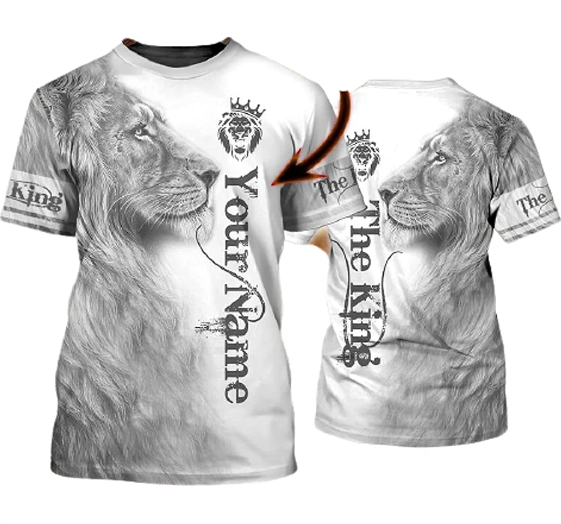 Personalized Name The King White 3d Sportwear Up Hd - 3D Printed T-shirt