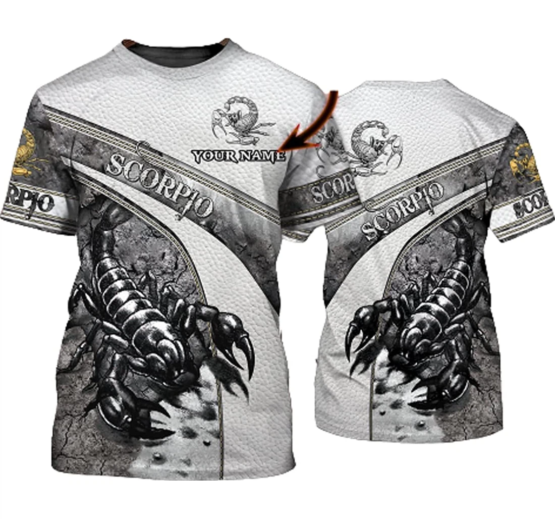 Personalized Name Scorpio Sportwear Up Hd - 3D Printed T-shirt