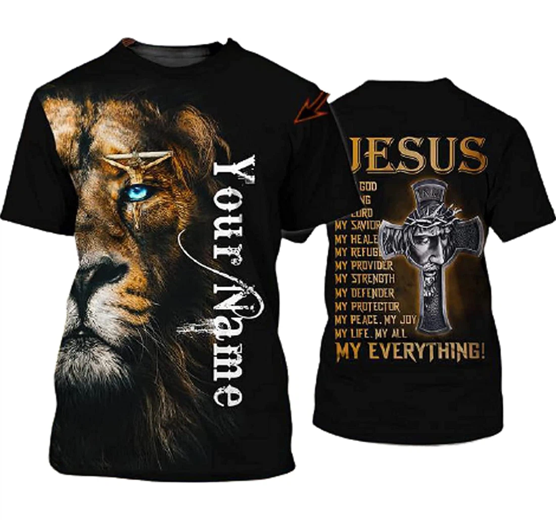 Personalized Name Jesus Is My Everything Sportwear Up Hd - 3D Printed T-shirt