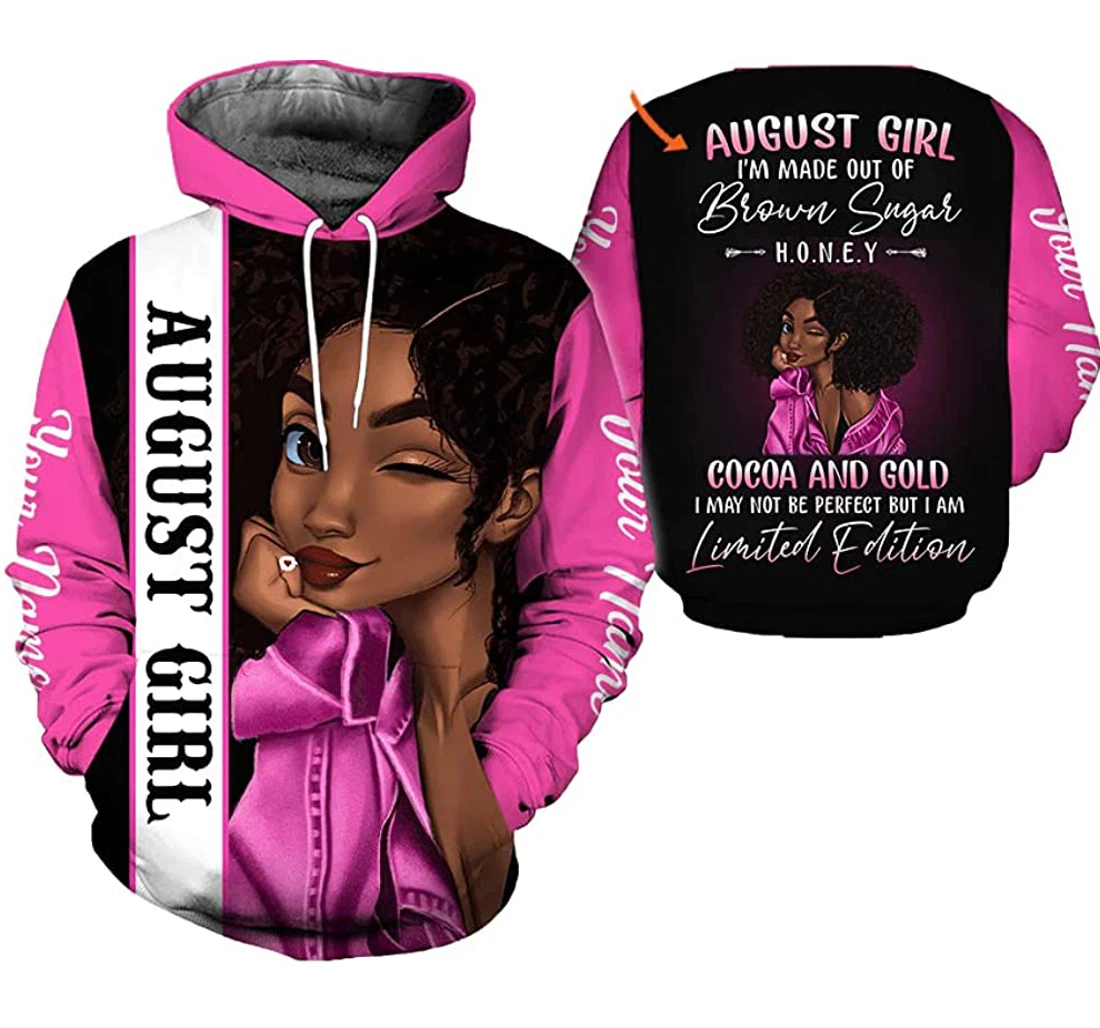 Personalized I Am Made Out Of Brown Sugar Honey Cocoa Gold I May Not Be Perfect But I’m Customized Name Birthday Month Tdp - 3D Printed Pullover Hoodie