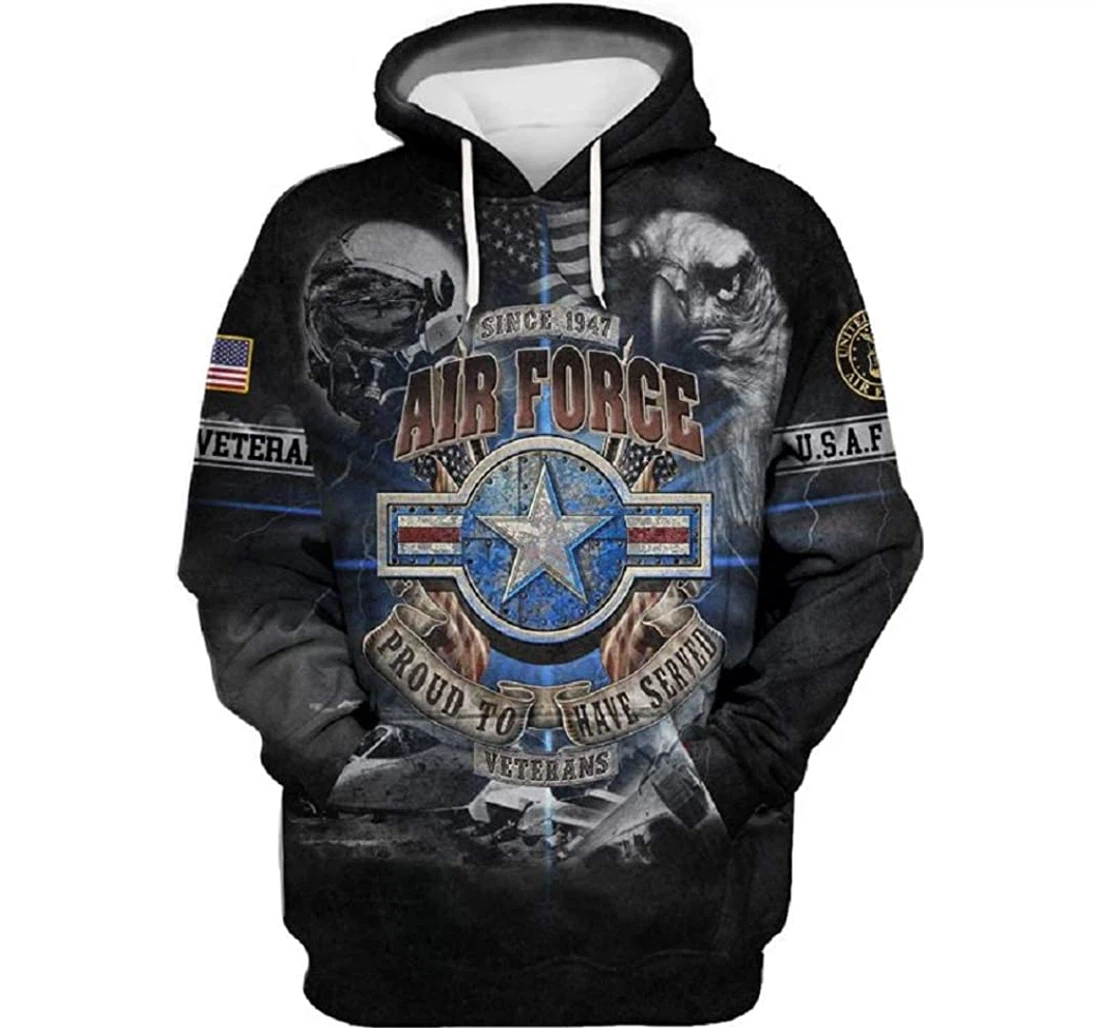 Personalized Air Force Proud To Have Served Veterans Sportwear Up Hd - 3D Printed Pullover Hoodie