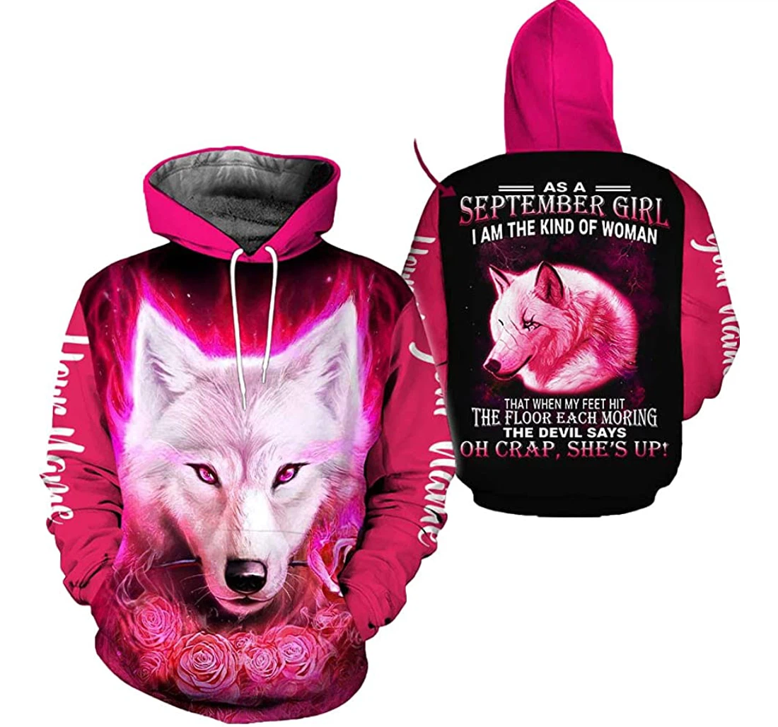 Personalized I Am The Kind Of Woman That When My Feet Hit The Floor Each Morning The Devil Says Oh Crap She Up Personalized Name Birthday Month Tdp - 3D Printed Pullover Hoodie