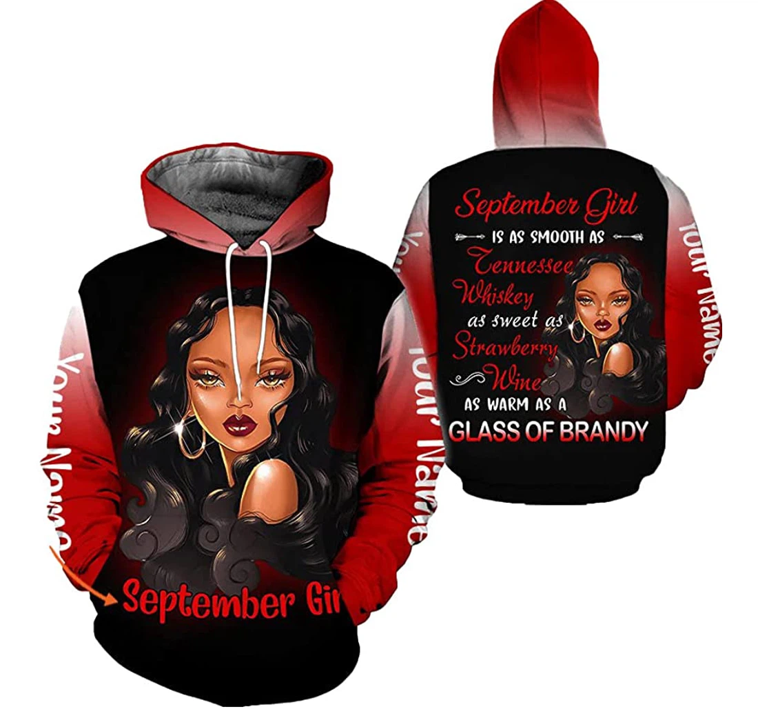 Personalized As Smooth As Tennessee Whiskey As Sweet As Strawberry Wine As Warm As A Glass Of Brandy Personalized Name Birthday Month Tdp - 3D Printed Pullover Hoodie