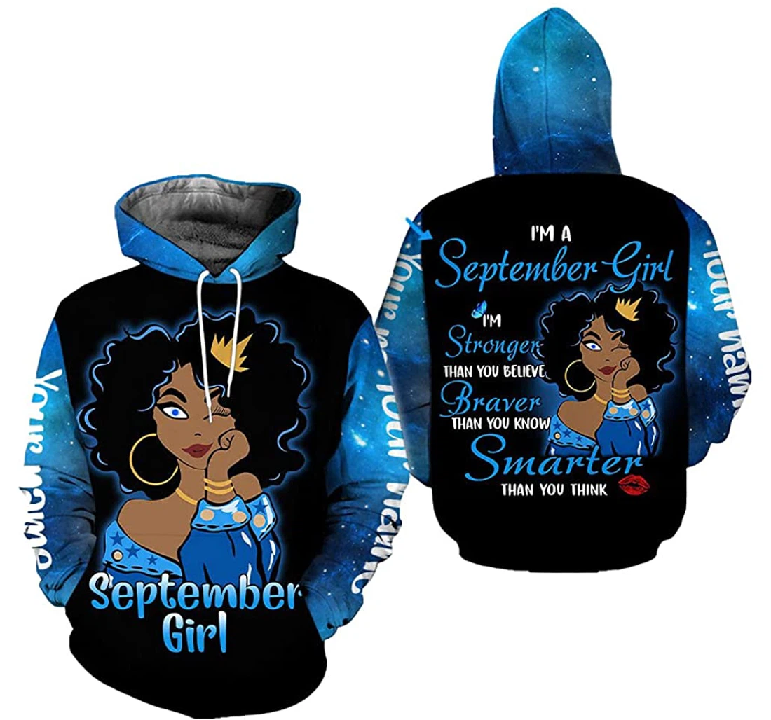 Personalized I'm Stronger Than You Believe Braver Than You Know Smarter Than You Think Customized Name Birthday Month Tdp - 3D Printed Pullover Hoodie