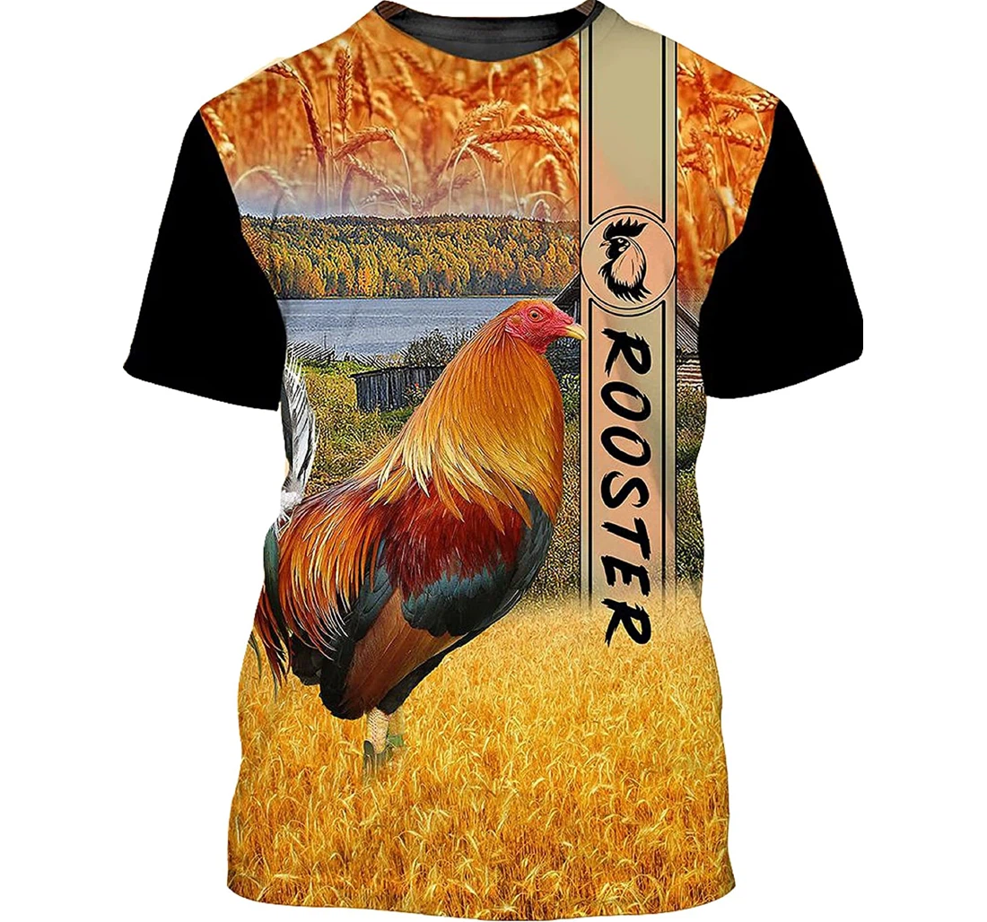 King Rooster Barley Sportwear Up Hd - 3D Printed T-shirt